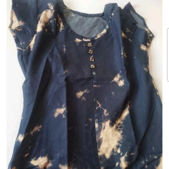 Denim Kurta Tie Dye - Picture 4 of 6